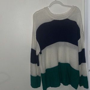 Ultra flirt  striped sweater - 1X